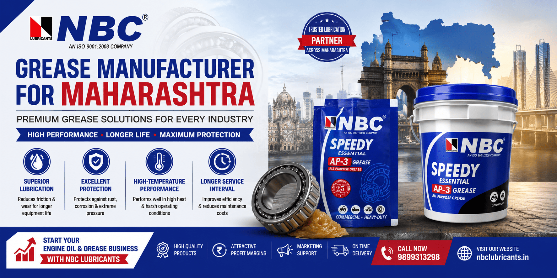 Grease Manufacturer for Maharashtra – NBC Lubricants