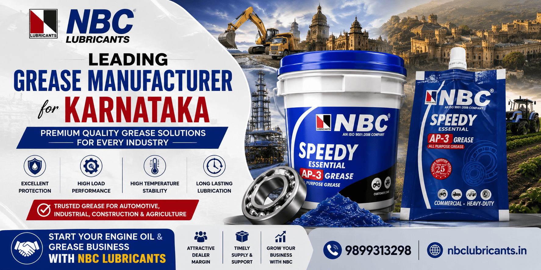 Grease Manufacturer for Karnataka – NBC Lubricants
