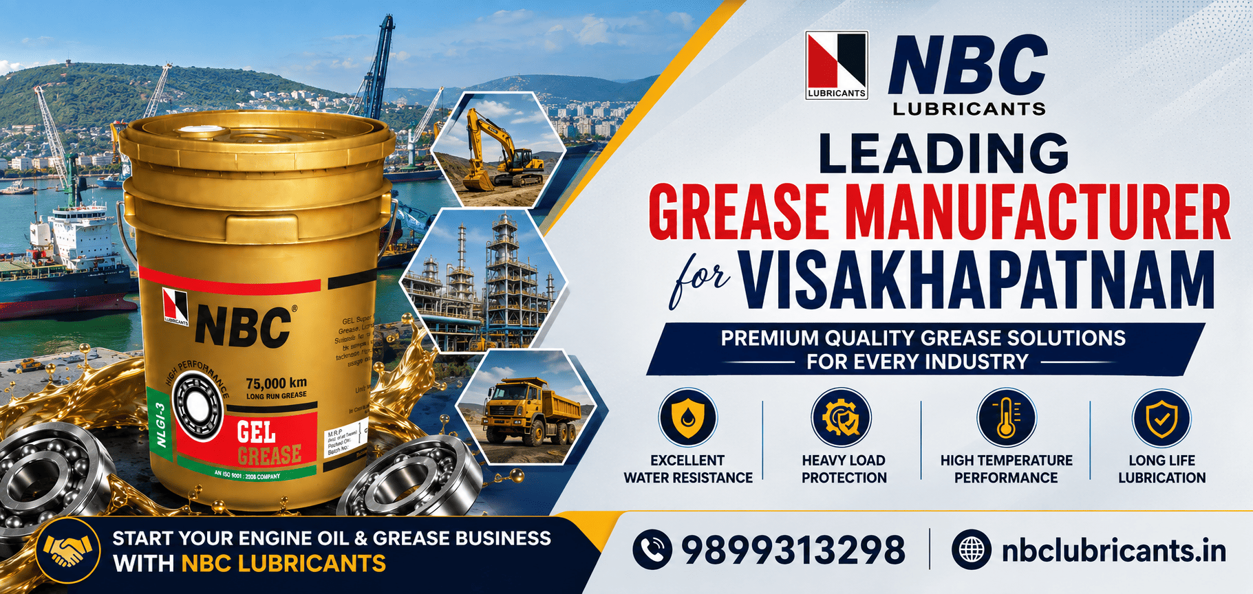 Grease Manufacturer for Visakhapatnam – NBC Lubricants
