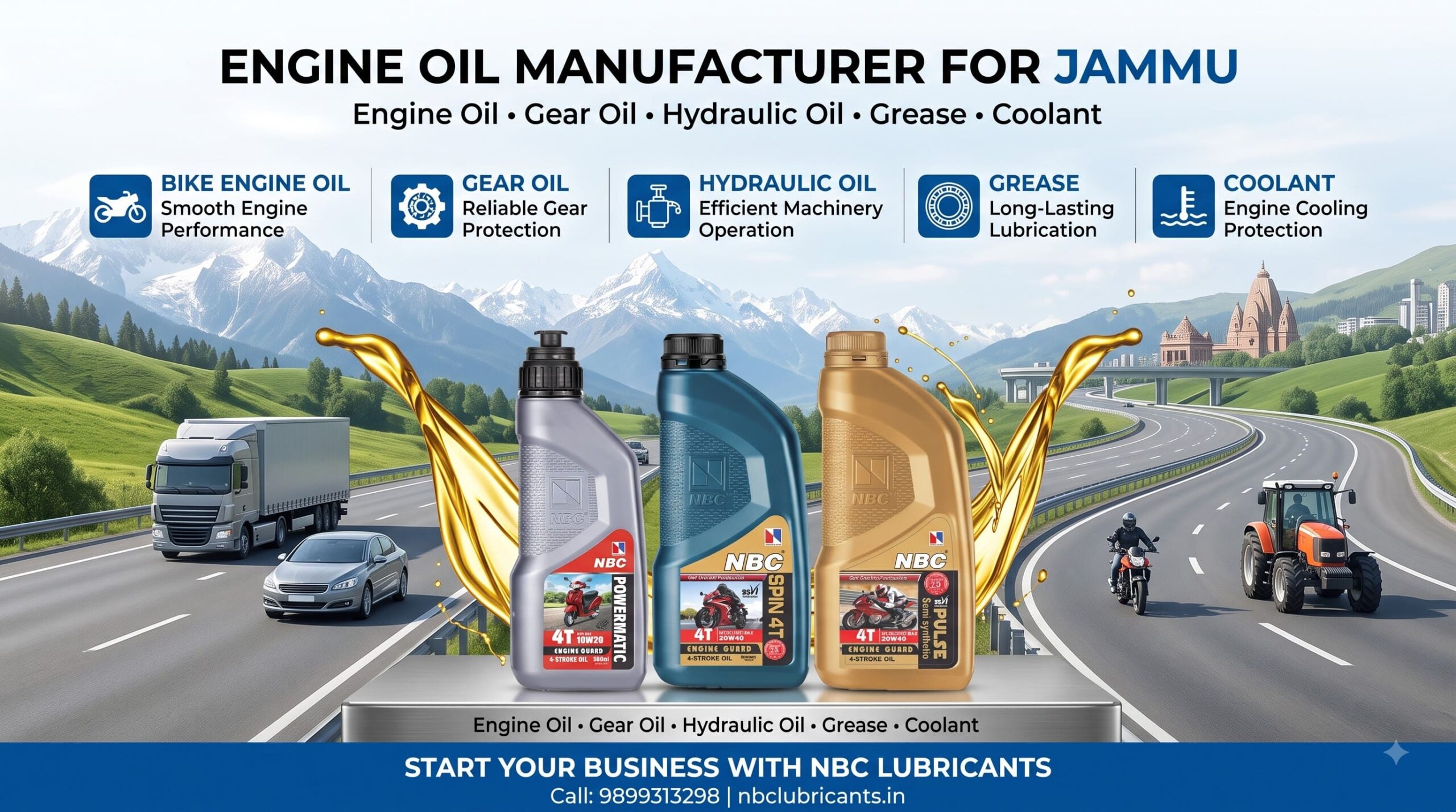 Engine Oil Manufacturer for Jammu - NBC Lubricants