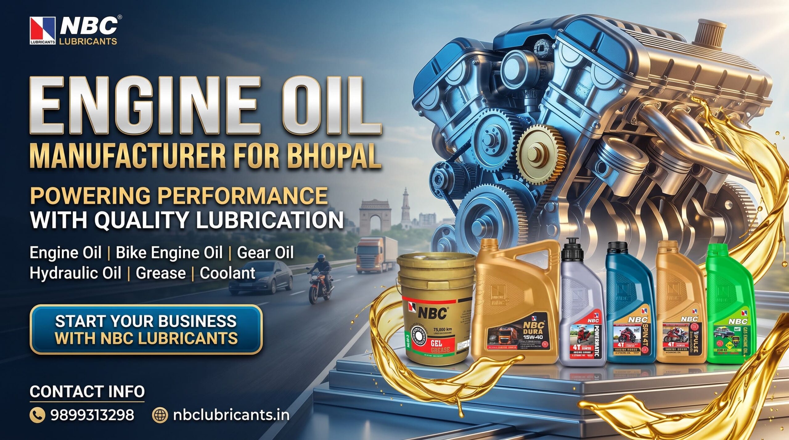 Engine Oil Manufacturer for Bhopal - NBC Lubricants